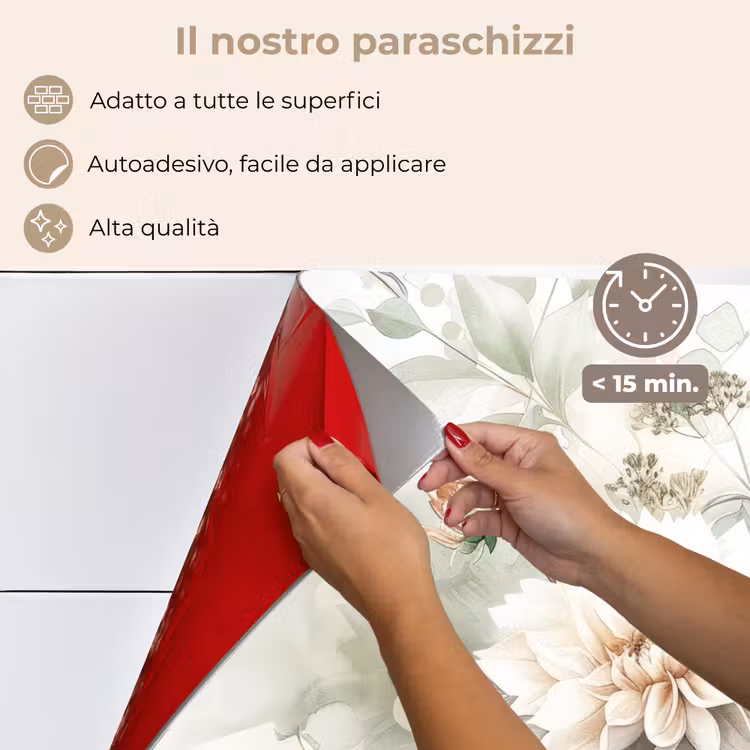 Paraschizzi cucina - Fiori - Bianco - Piante - Dalie — 4