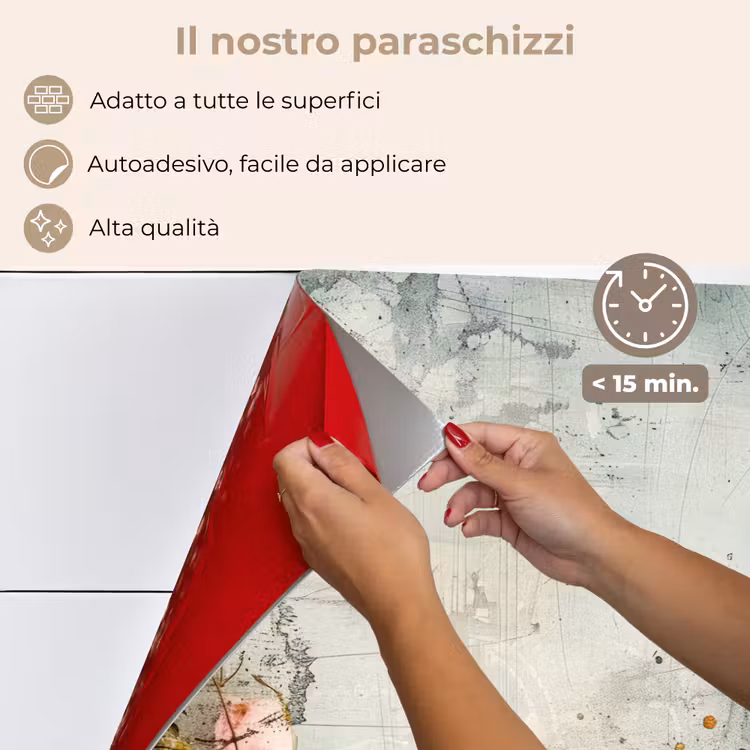 Paraschizzi cucina - Fiori - Cemento - Grigio - Natura — 4