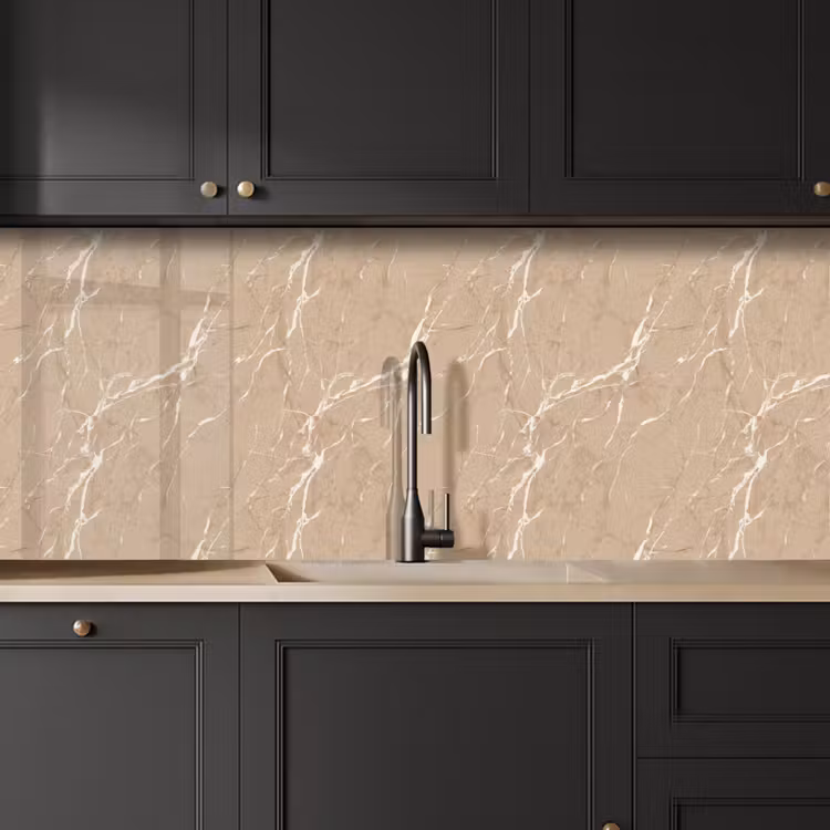 Schienale cucina - Beige - Marmo - Organico - Bianco — 6