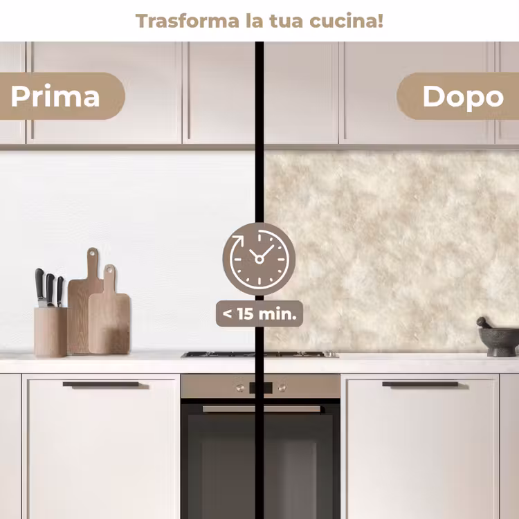 Schienale cucina - Beige - Struttura a rilievo - Pietra naturale — 3