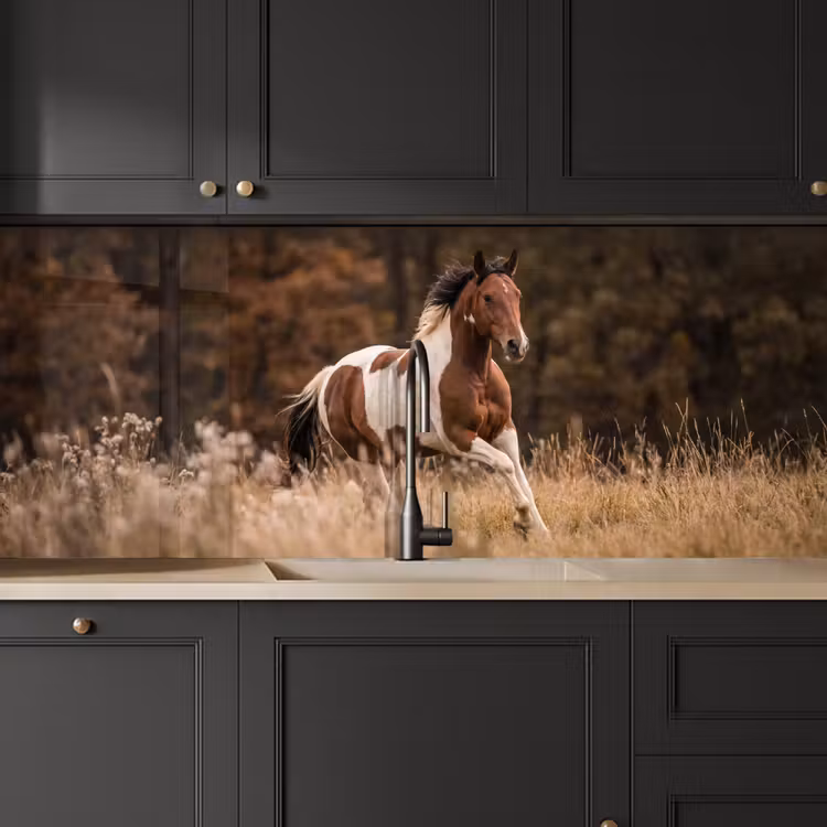 Schienale cucina - Cavallo - Marrone - Erba — 6