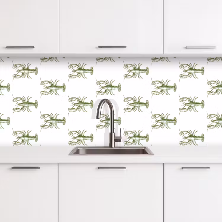 Schienale cucina - Aragoste - Verde - Modello — 4