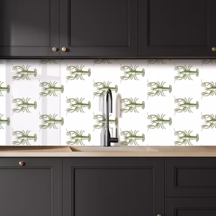 Schienale cucina - Aragoste - Verde - Modello — 6