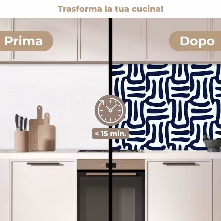 Schienale cucina - Astratto - Moderno - Blu — 3