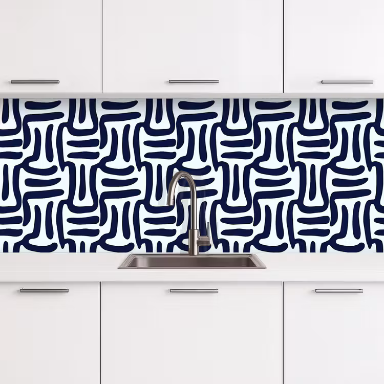 Schienale cucina - Astratto - Moderno - Blu — 4