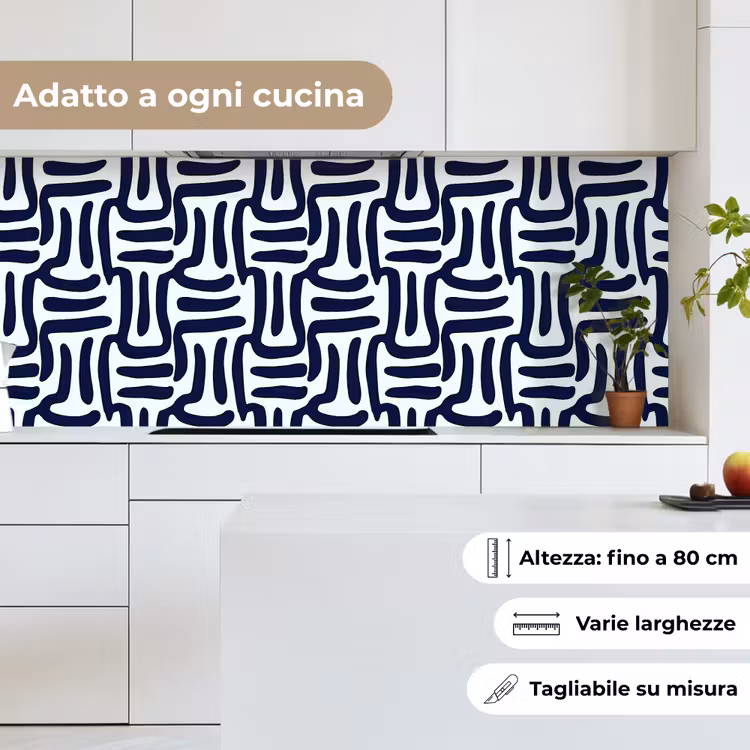 Schienale cucina - Astratto - Moderno - Blu — 7