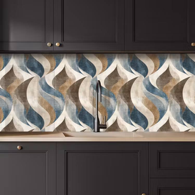 Schienale cucina - Astratto - Onde - Colorato — 6