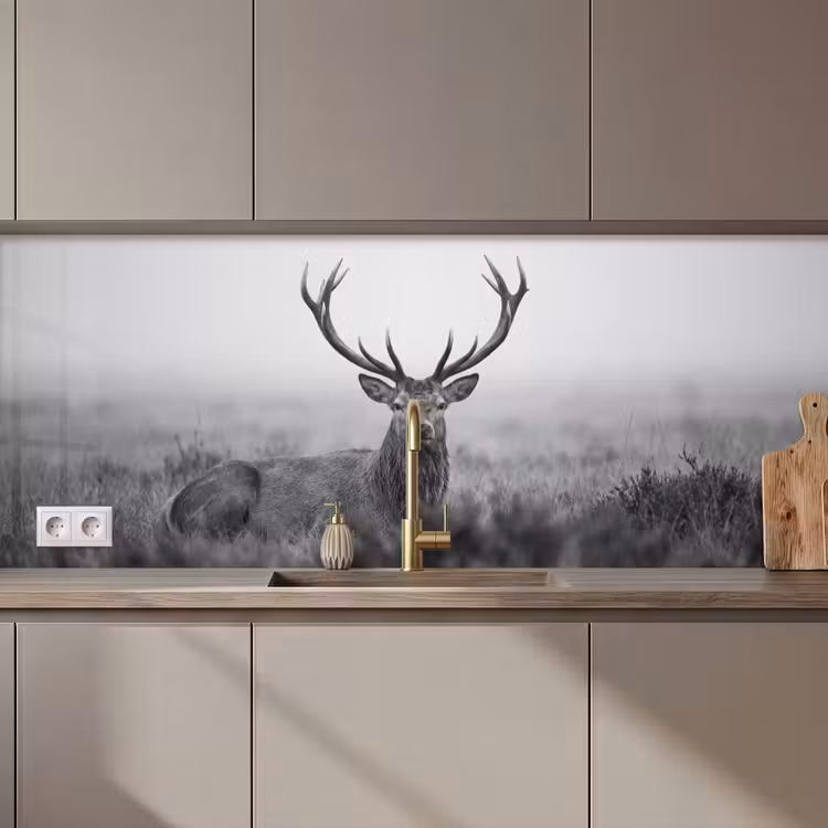 Schienale cucina - Cervo - Nebbia - Nero - Bianco — 1