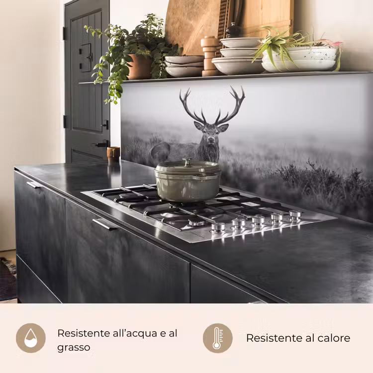 Schienale cucina - Cervo - Nebbia - Nero - Bianco — 5