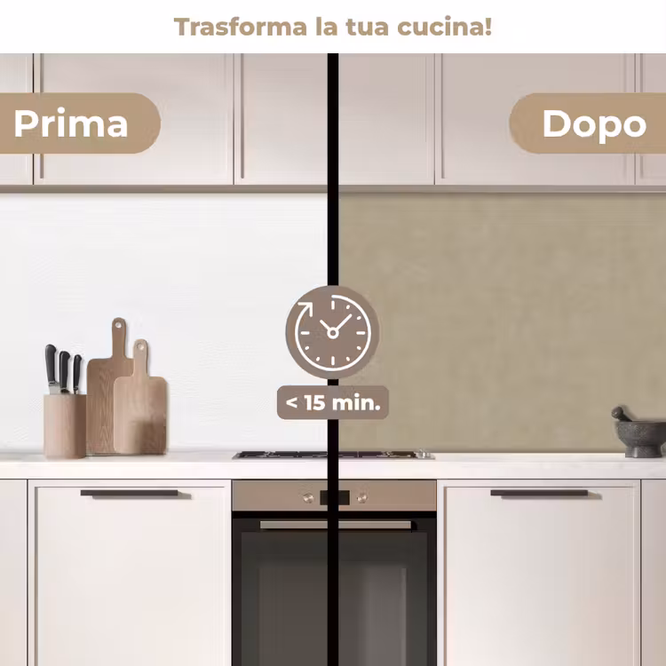 Schienale cucina - Colore taupe - Struttura nuvolata - Naturale — 3