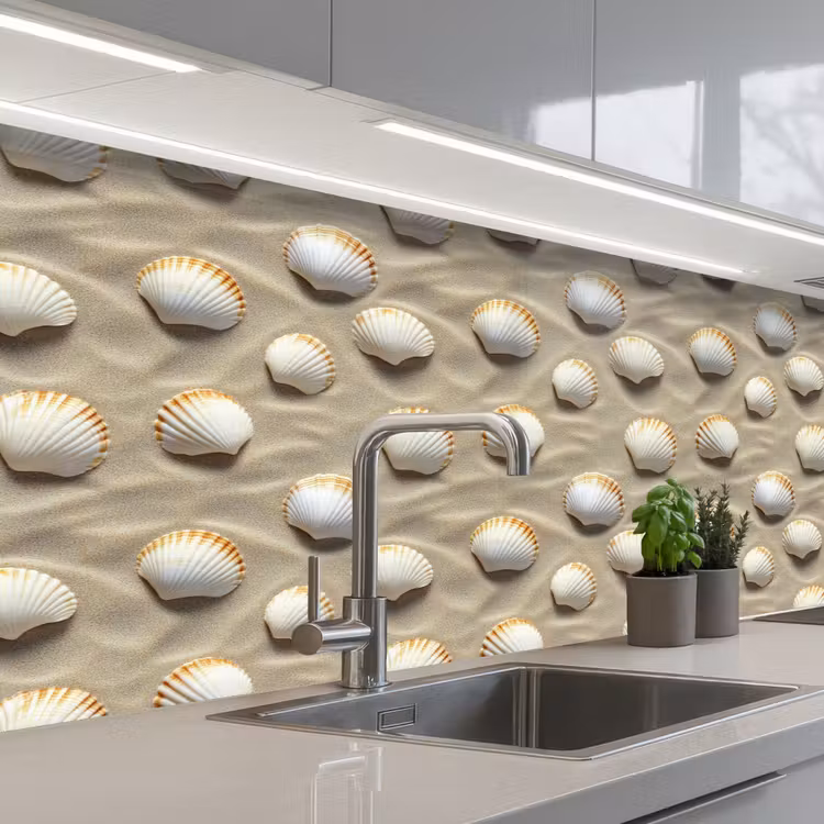 Schienale cucina - Conchiglie - Sabbia - Marittimo — 2