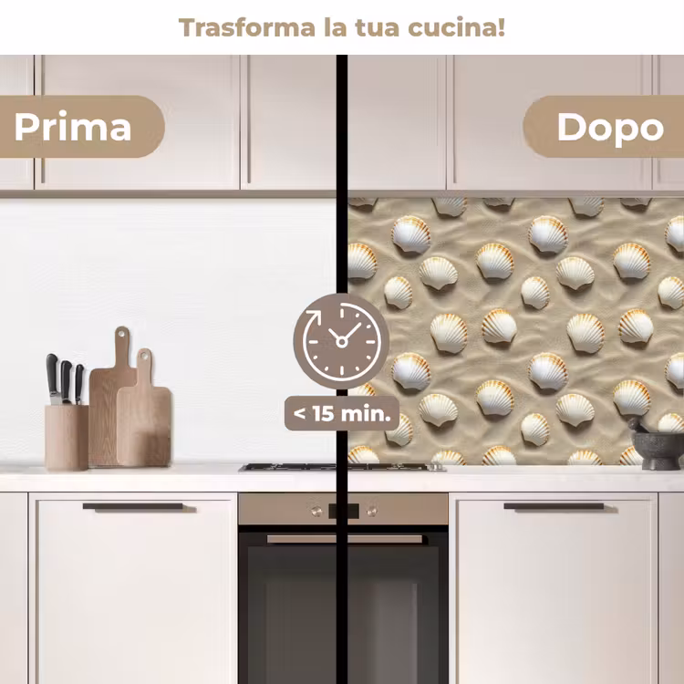 Schienale cucina - Conchiglie - Sabbia - Marittimo — 3