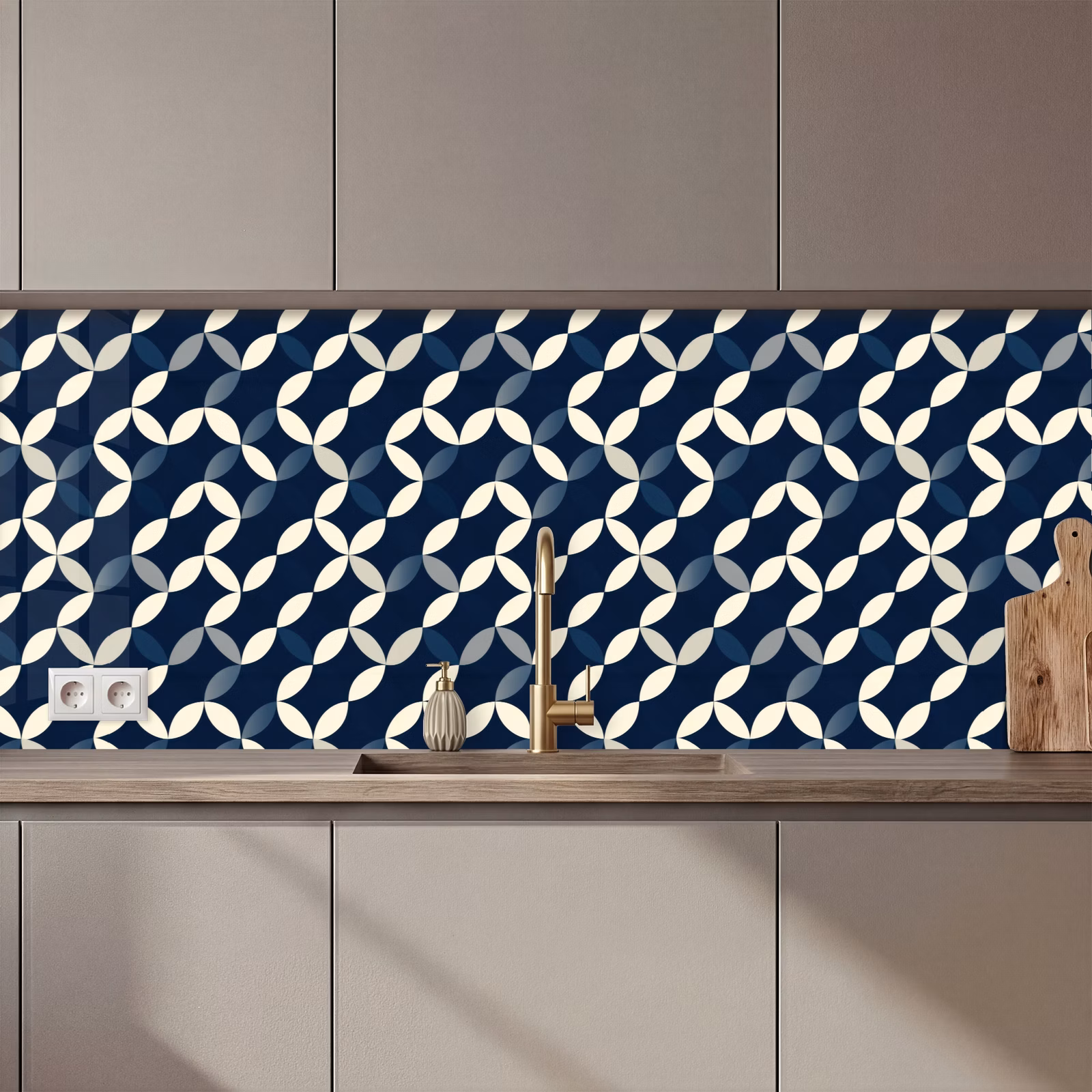 Schienale cucina - Astratto - Motivo - Blu — 1