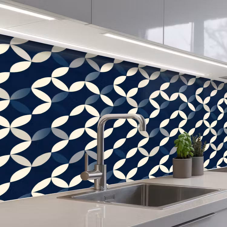 Schienale cucina - Astratto - Motivo - Blu — 2