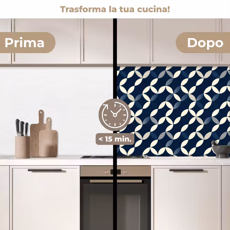 Schienale cucina - Astratto - Motivo - Blu — 3