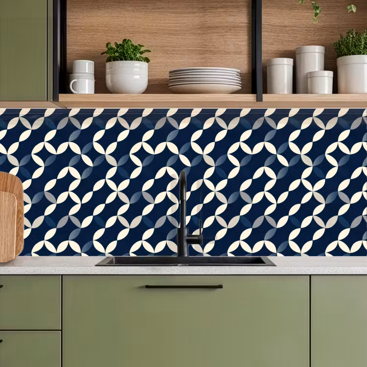 Schienale cucina - Astratto - Motivo - Blu — 8