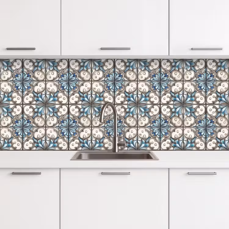 Schienale cucina - Barocco - Piastrella - Colorato — 4