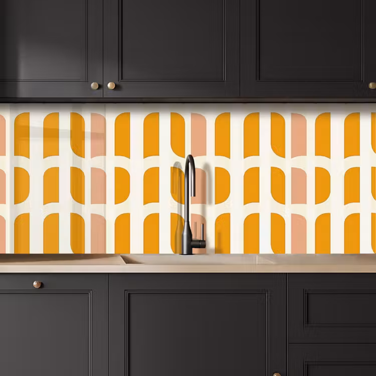 Schienale cucina - Geometrico - Motivo - Giallo - Rosa — 6