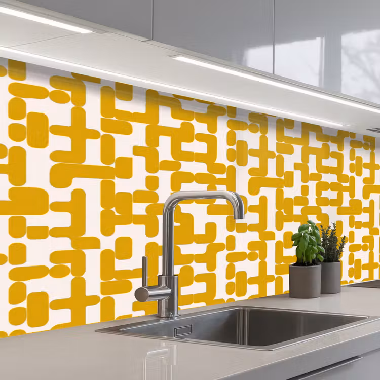 Schienale cucina - Giallo - Beige - Motivo — 2
