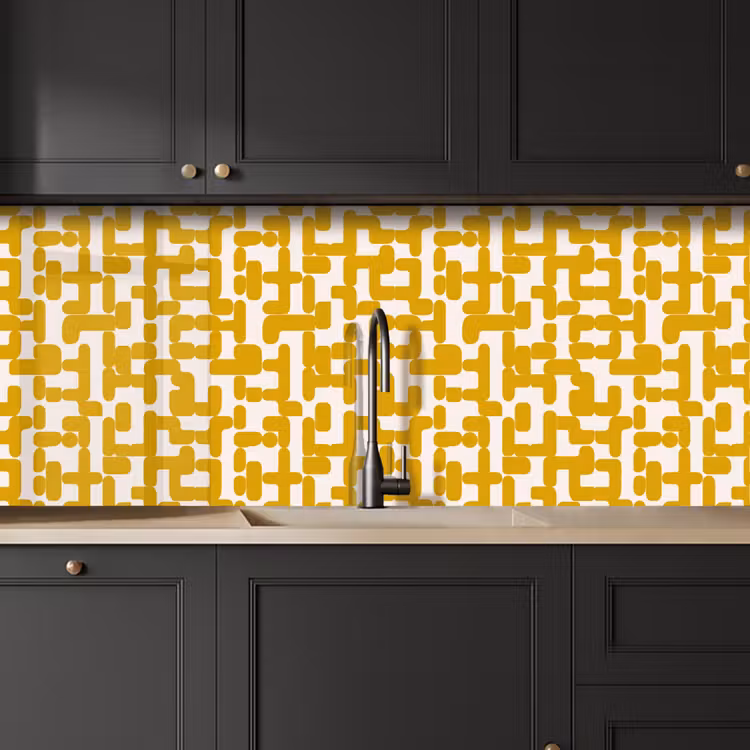 Schienale cucina - Giallo - Beige - Motivo — 6
