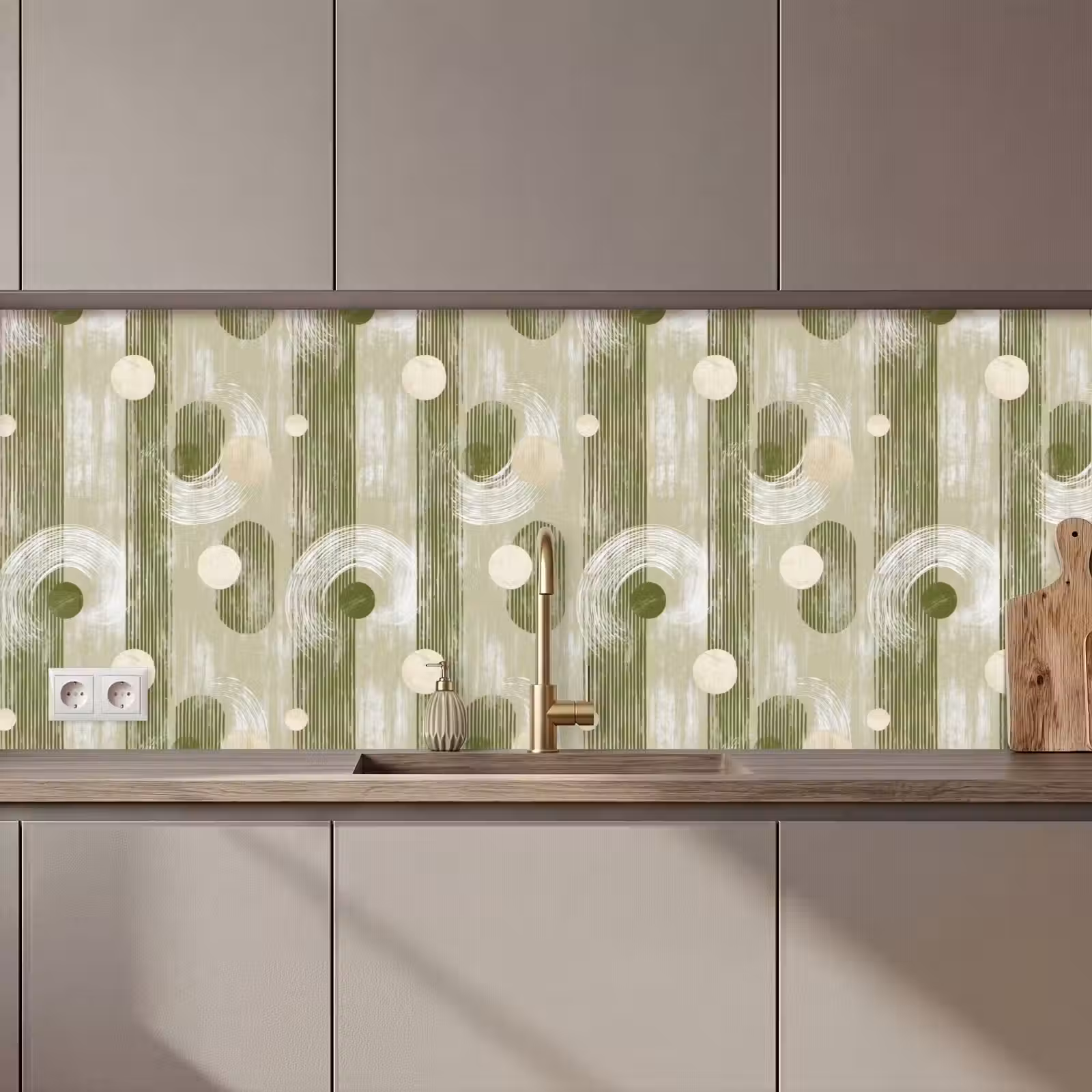 Schienale cucina - Artistico - Moderno - Verde — 1