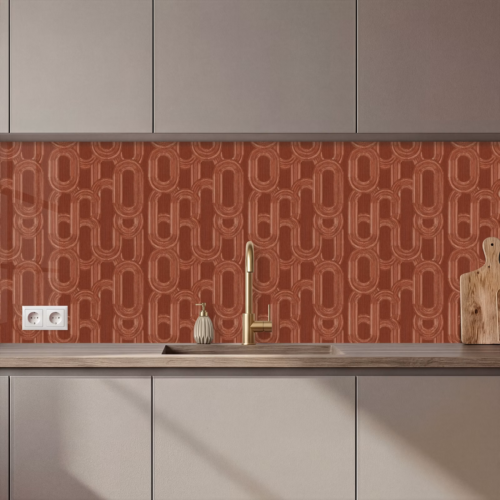 Schienale cucina - Astratto - Texture - Marrone — 1