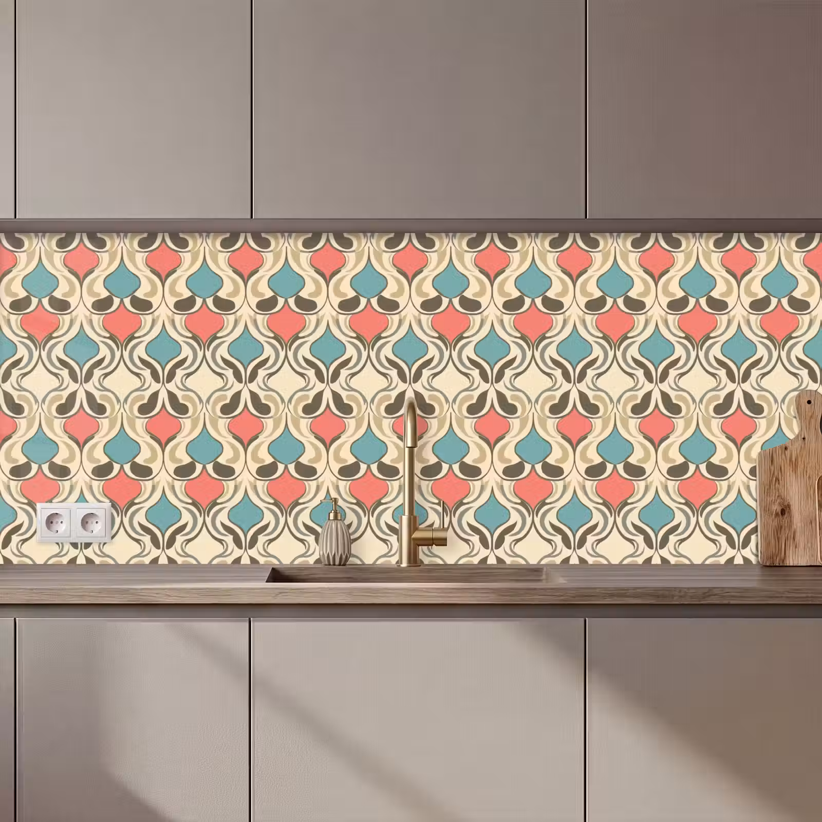 Schienale cucina - Barocco - Retrò - Colorato — 1