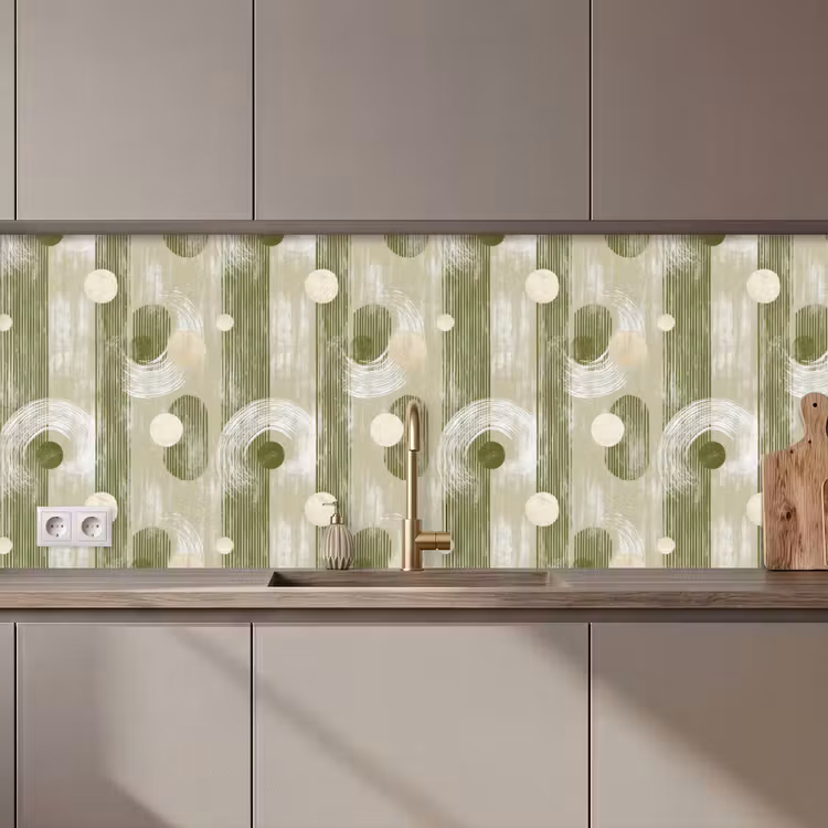 Schienale cucina - Artistico - Moderno - Verde — 1