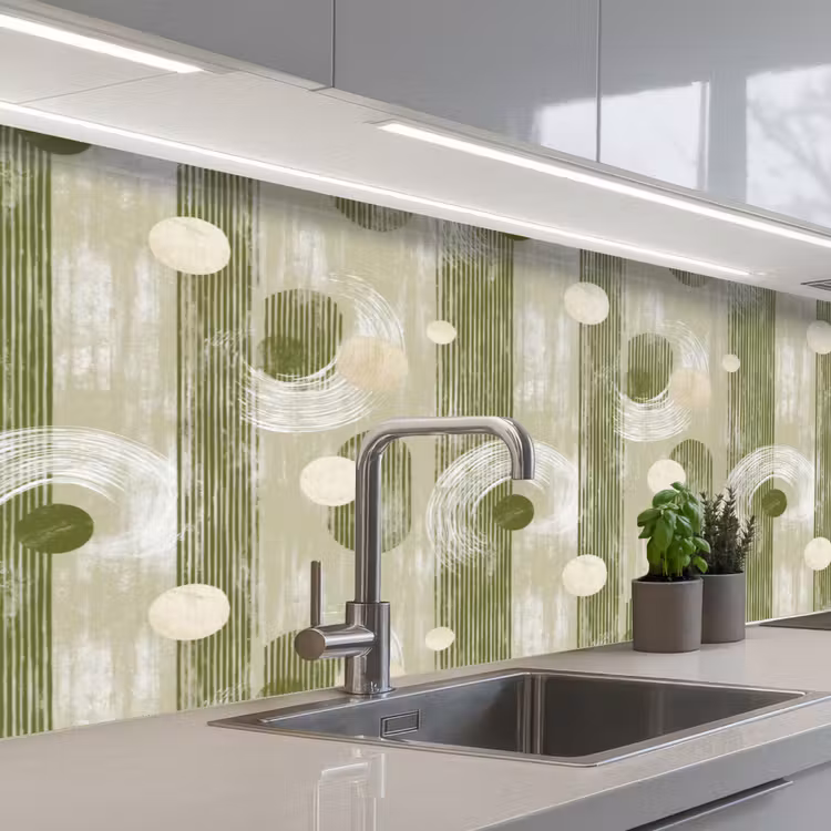 Schienale cucina - Artistico - Moderno - Verde — 2