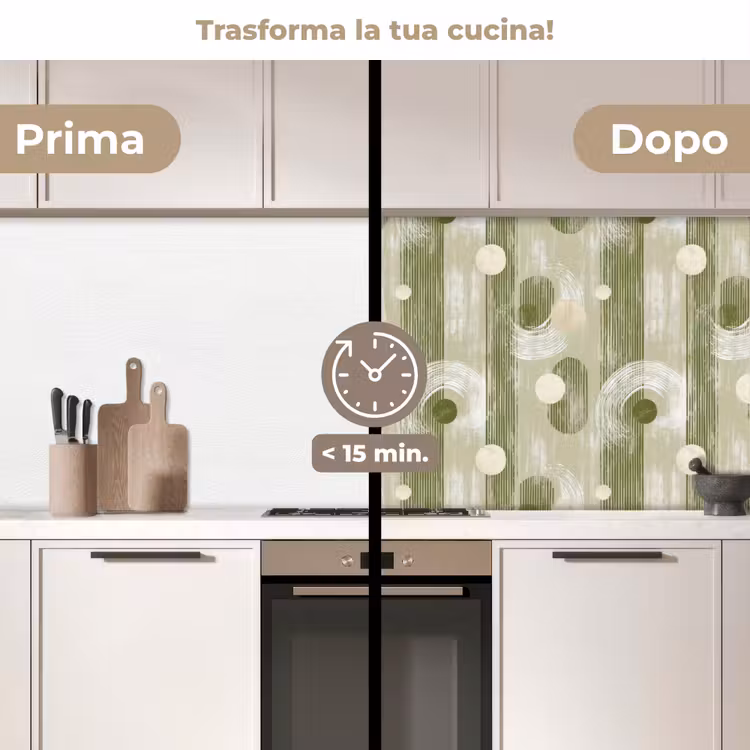 Schienale cucina - Artistico - Moderno - Verde — 3