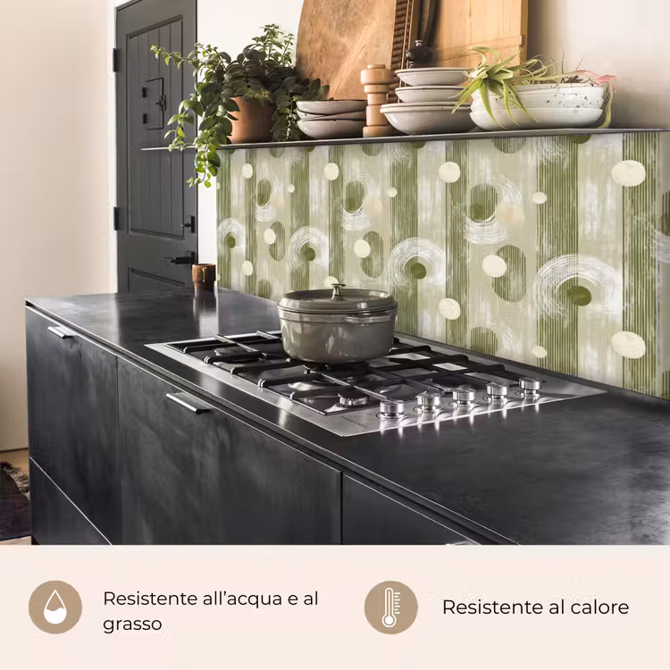 Schienale cucina - Artistico - Moderno - Verde — 5