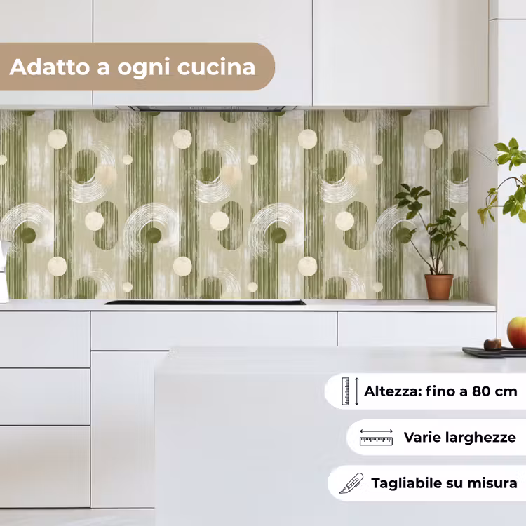 Schienale cucina - Artistico - Moderno - Verde — 7