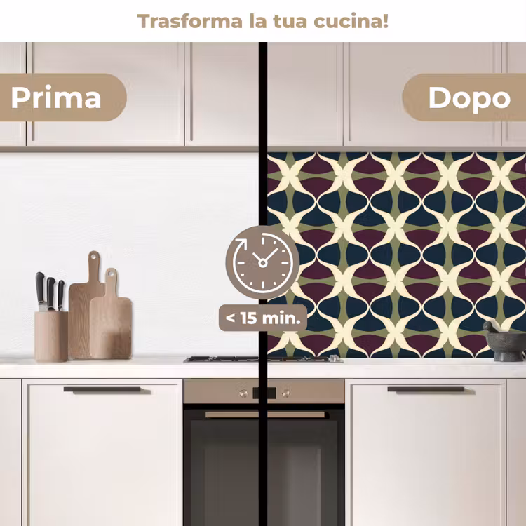 Schienale cucina - Astratto - Retrò - Colorato — 3