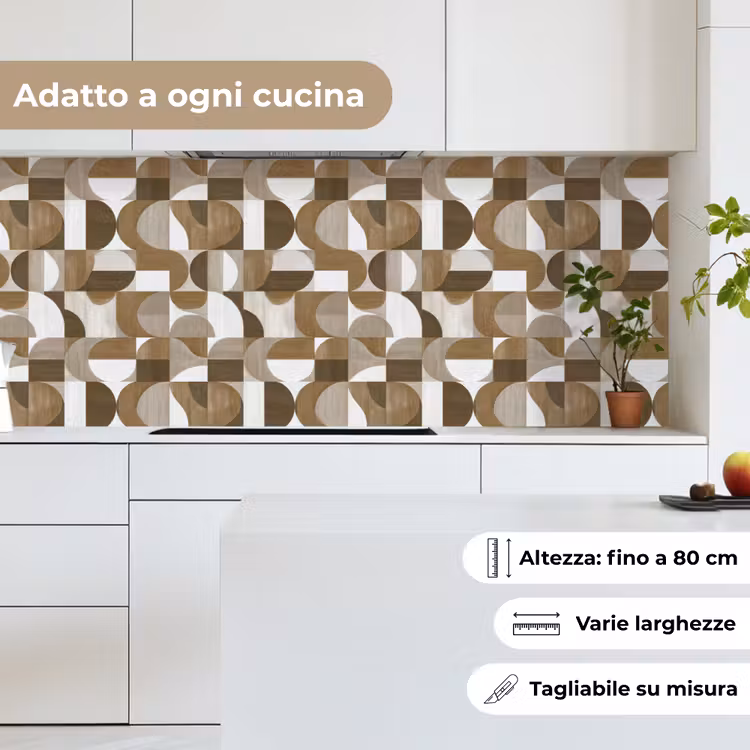 Schienale cucina - Astratto - Retrò - Marrone — 7