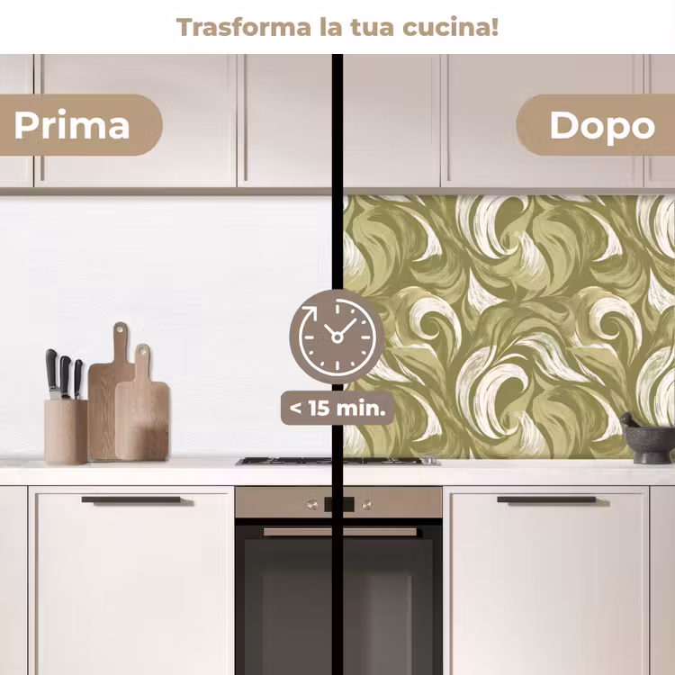 Schienale cucina - Astratto - Texture - Verde — 3