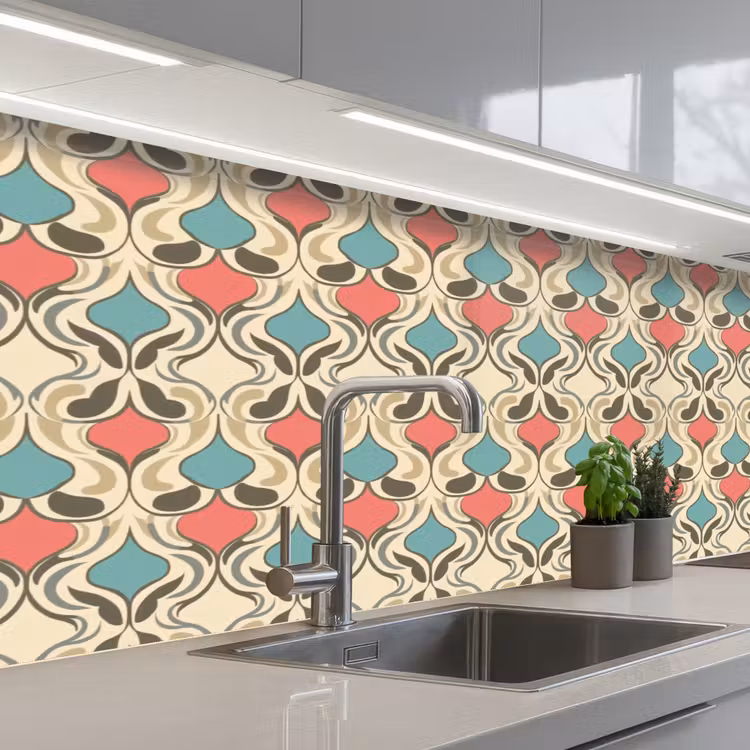 Schienale cucina - Barocco - Retrò - Colorato — 2