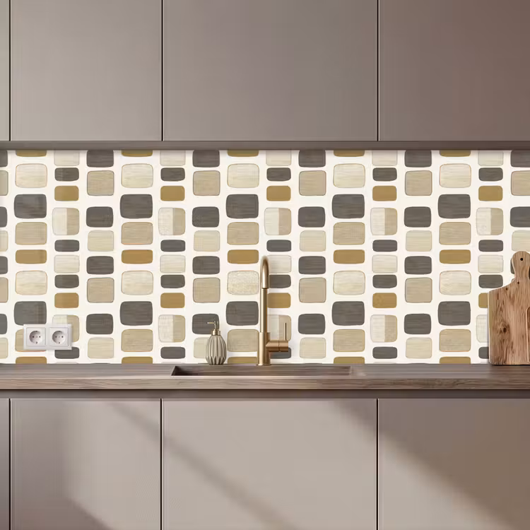 Schienale cucina - Blocchi - Vintage - Grigio — 1