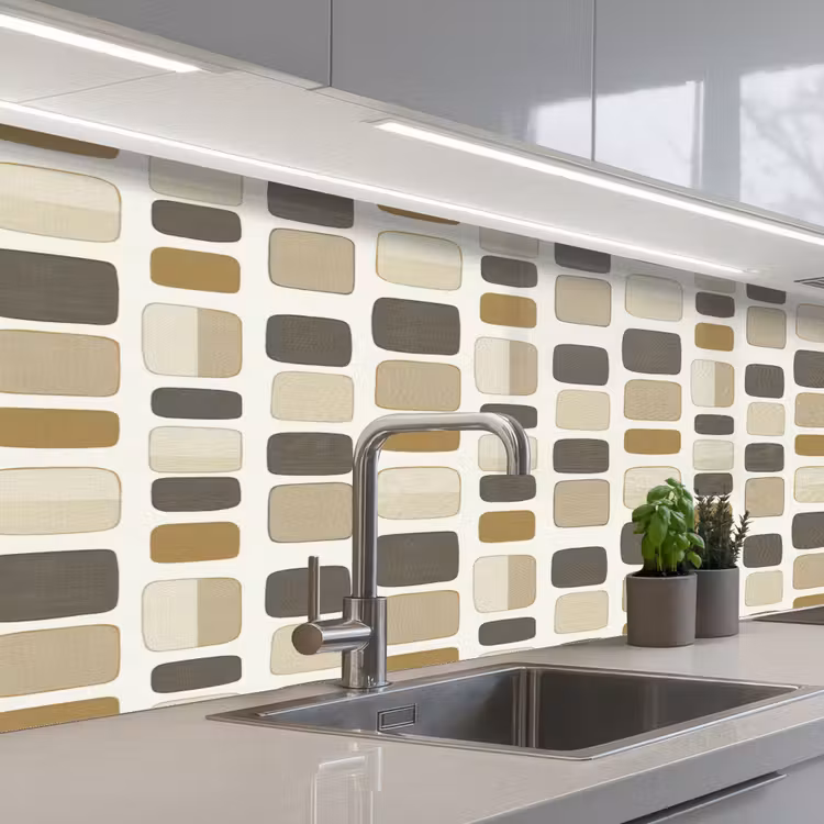 Schienale cucina - Blocchi - Vintage - Grigio — 2