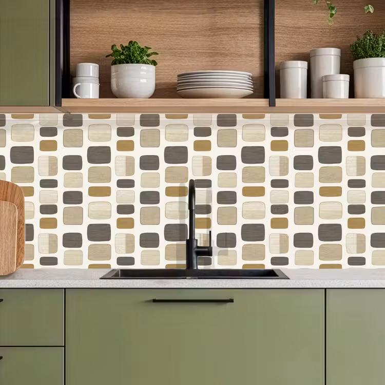 Schienale cucina - Blocchi - Vintage - Grigio — 8