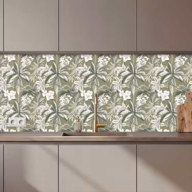 Schienale cucina - Botanico - Fiori - Verde — 1