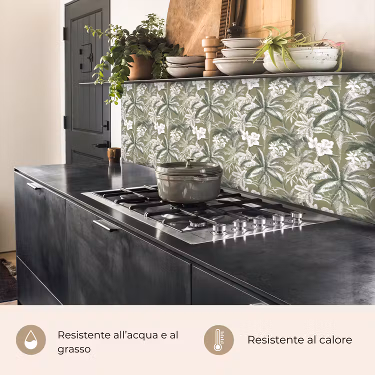 Schienale cucina - Botanico - Fiori - Verde — 5