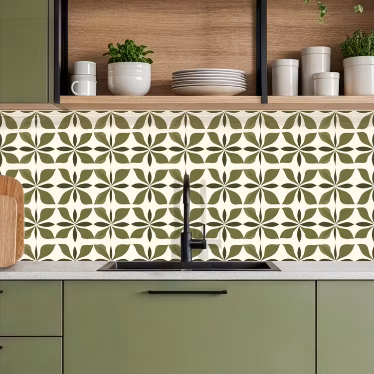 Schienale cucina - Botanico - Retrò - Verde — 8