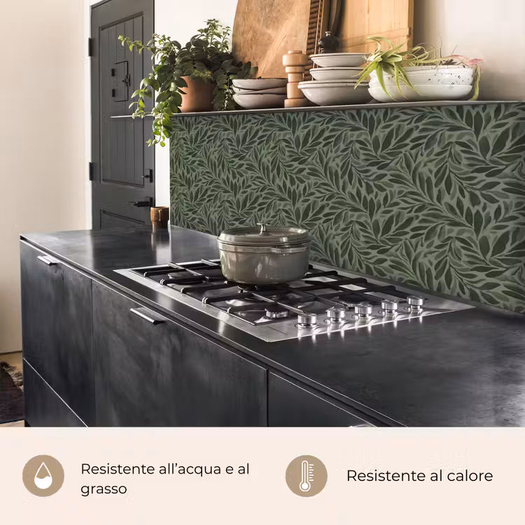 Schienale cucina - Foglie - Biologico - Verde — 5