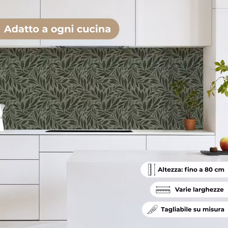 Schienale cucina - Foglie - Biologico - Verde — 7