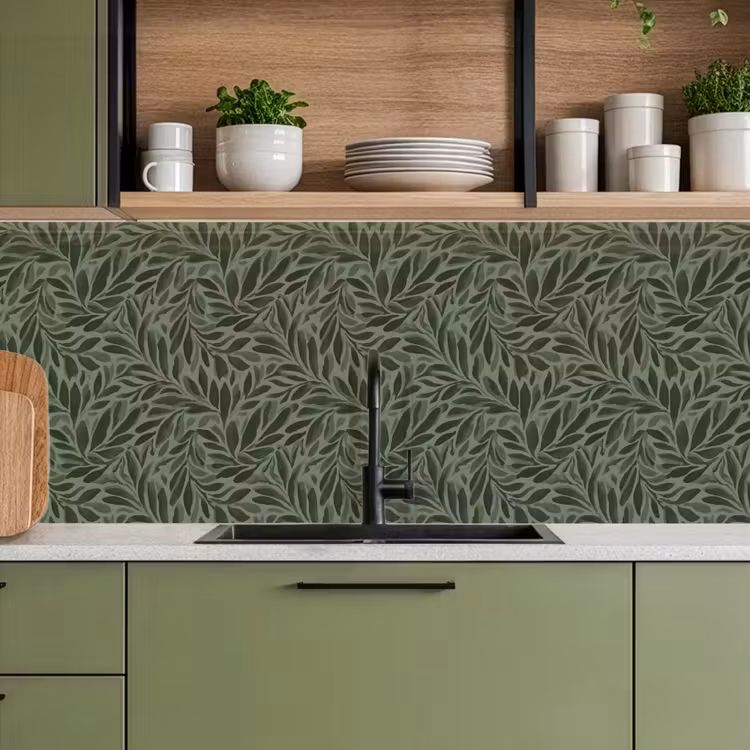 Schienale cucina - Foglie - Biologico - Verde — 8