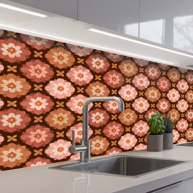 Schienale cucina - Geometrico - Floreale - Colorato — 2