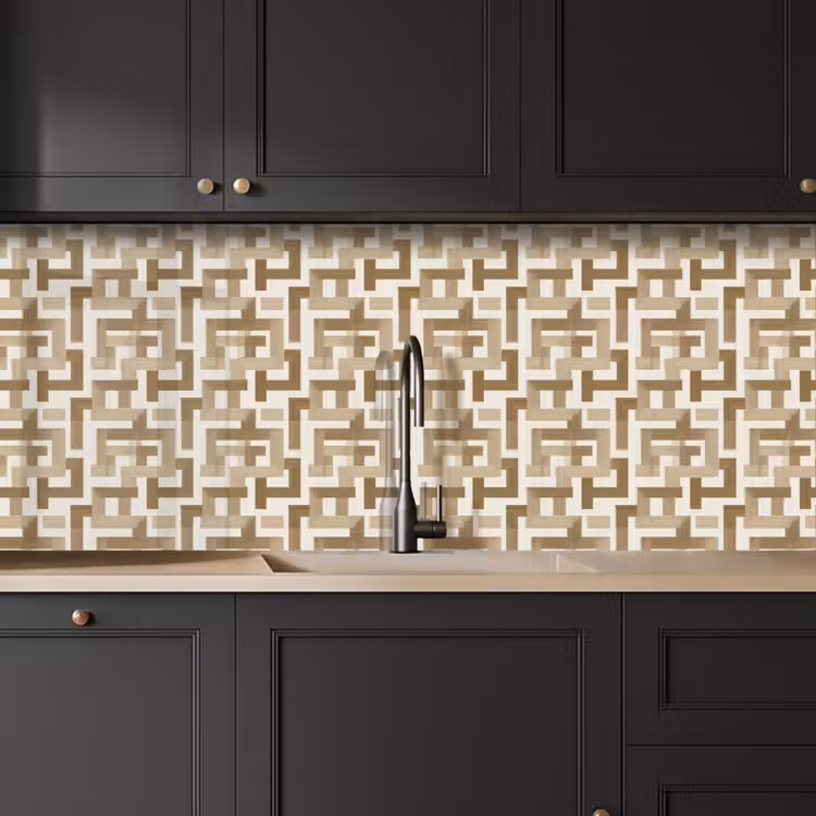 Schienale cucina - Geometrico - Retrò - Marrone — 6