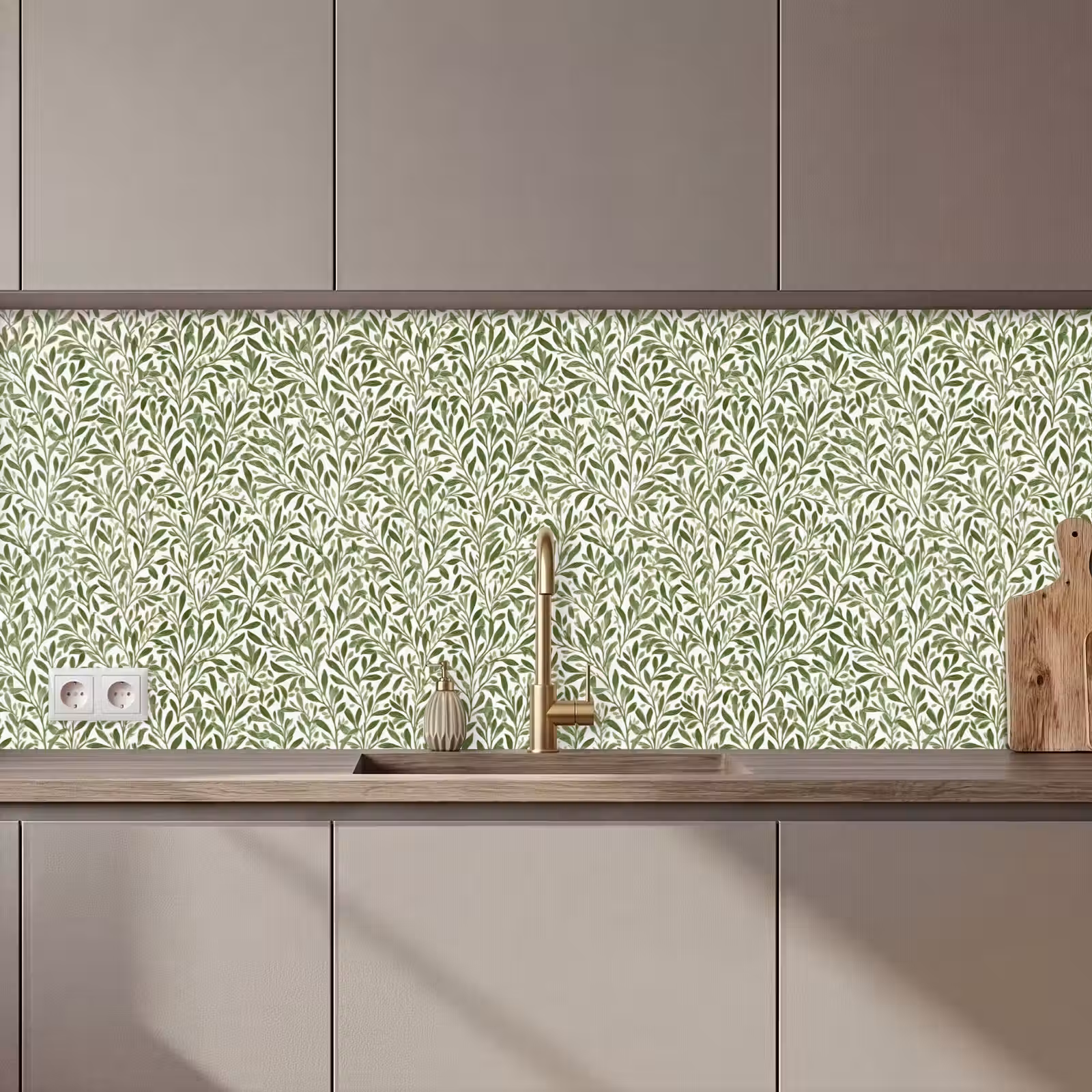Schienale cucina - Botanico - Rami - Verde — 1