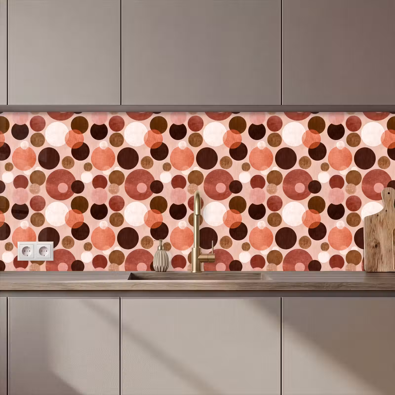 Schienale cucina - Cerchi - Moderno - Colorato — 1