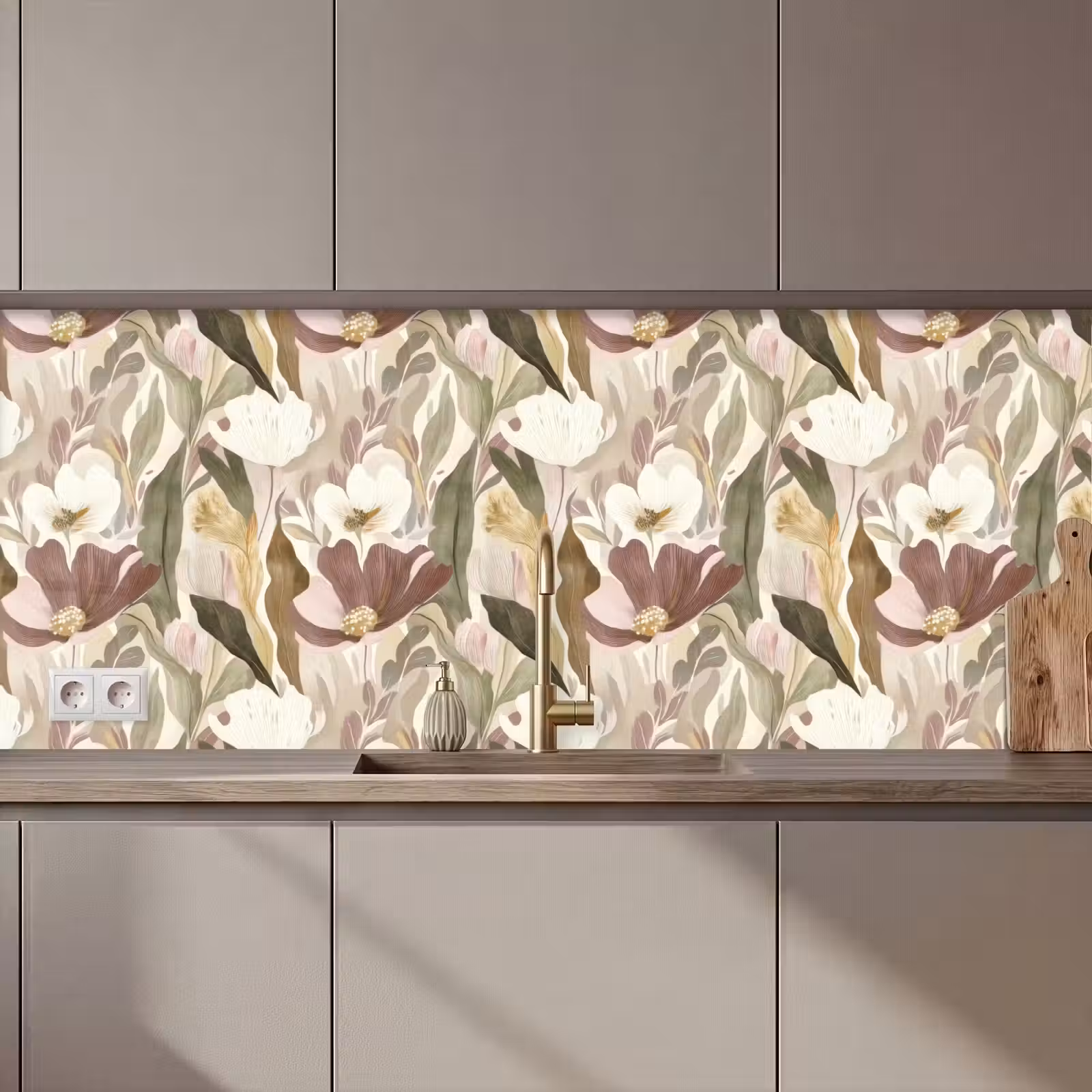 Schienale cucina - Fiori - Acquerello - Colorato — 1